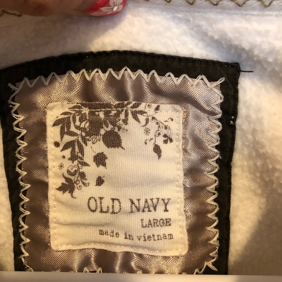 Off white sweater with fleece lined hood - Picture 2 of 7